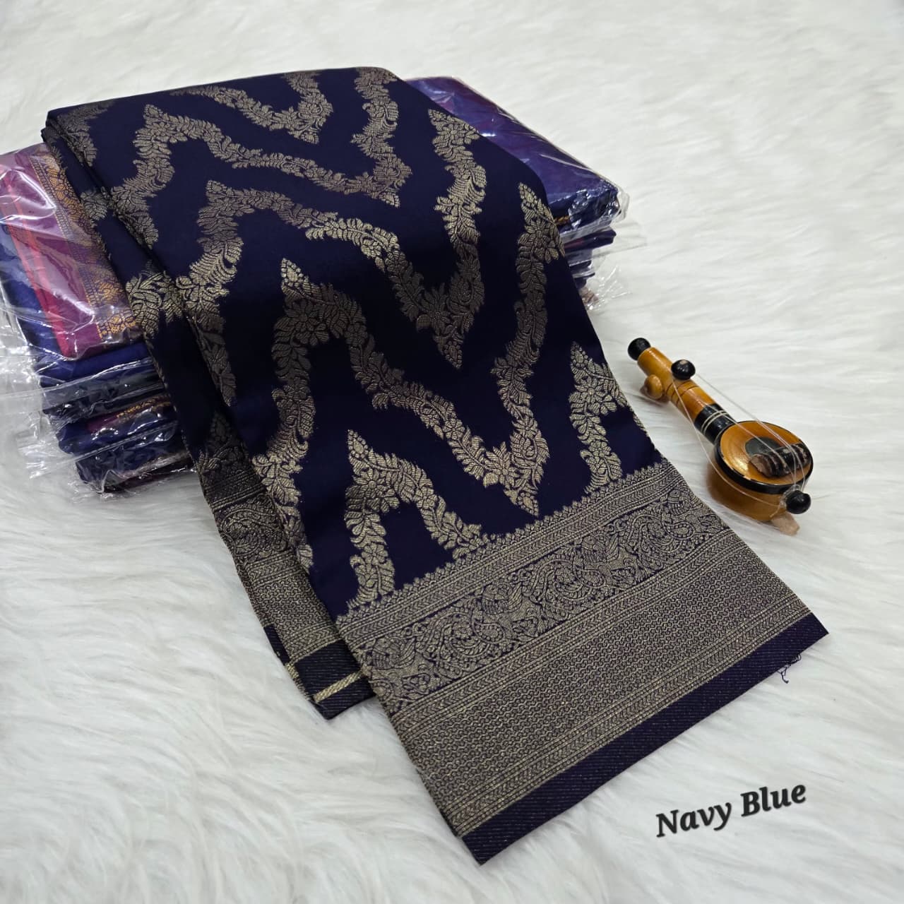 Premium Banarasi Silk Saree with Rich Pallu & Designer Blouse